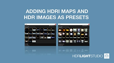 6. Adding HDRI Maps and HDR Images as Presets