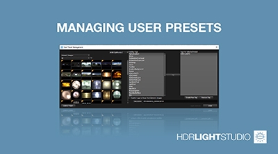 7. Managing User Presets