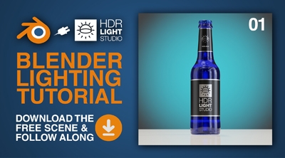 Blender Lighting Tutorial 01: Lighting the Bottle