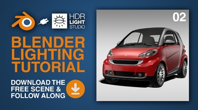 Blender Lighting Tutorial 02: Smart Car Studio Lighting