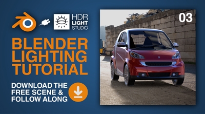 Blender Lighting Tutorial 03: Smart Car - Enhancing a HDRI Map