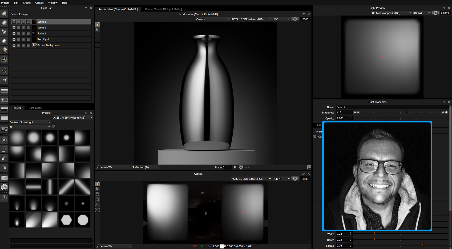 HDR Light Studio Interface