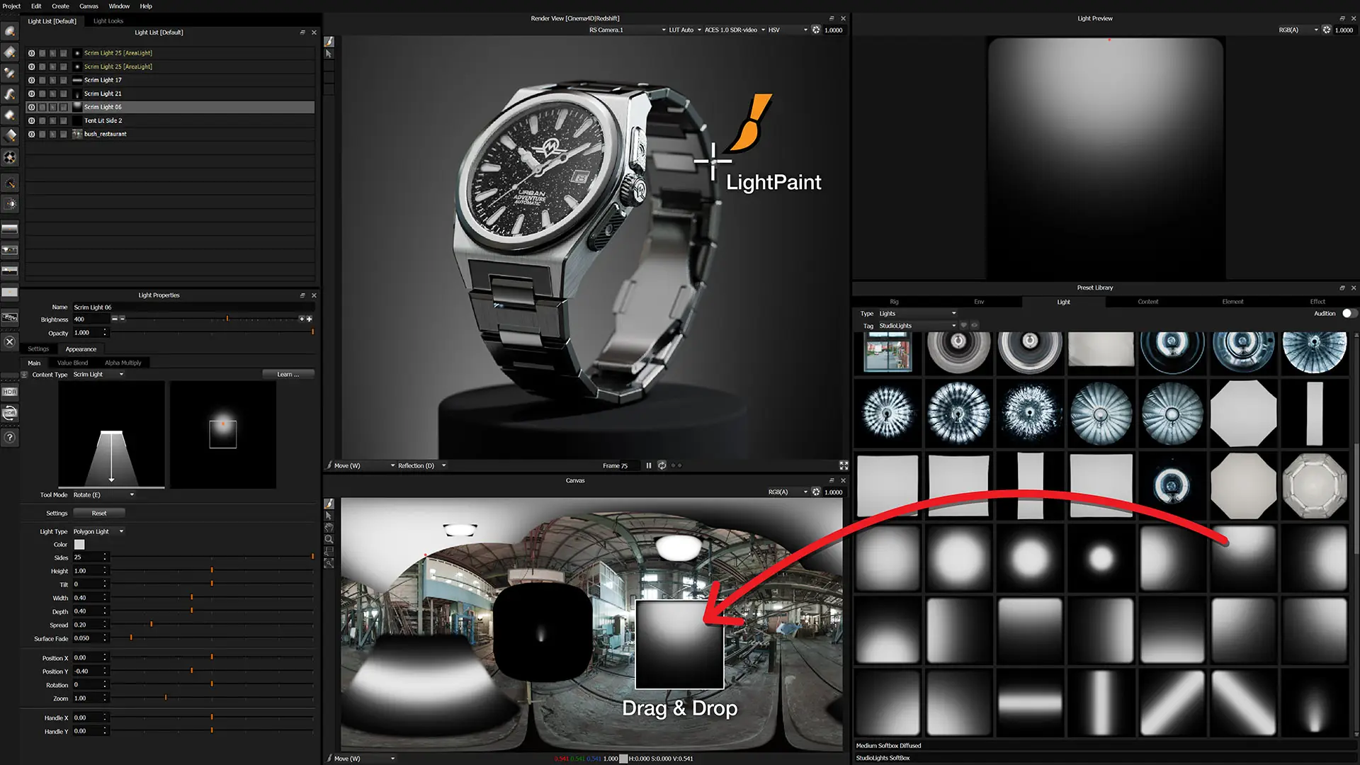 HDR Light Studio Interface